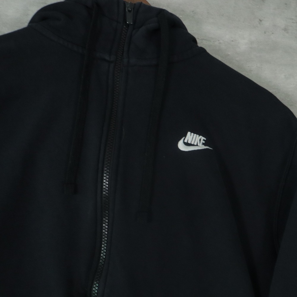 Nike Full Zip Hoodie Medium Black Sportswear Futura Logo Mens Sweatshirt - Picture 6 of 6